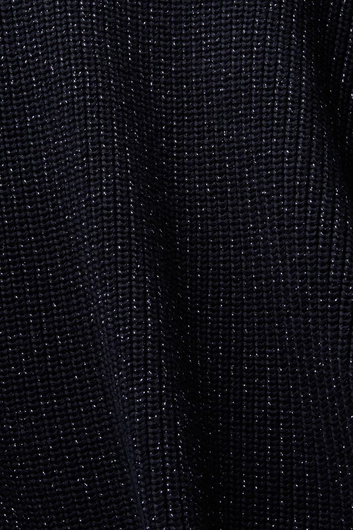 Prążkowany sweter z lamy, NAVY, detail image number 4