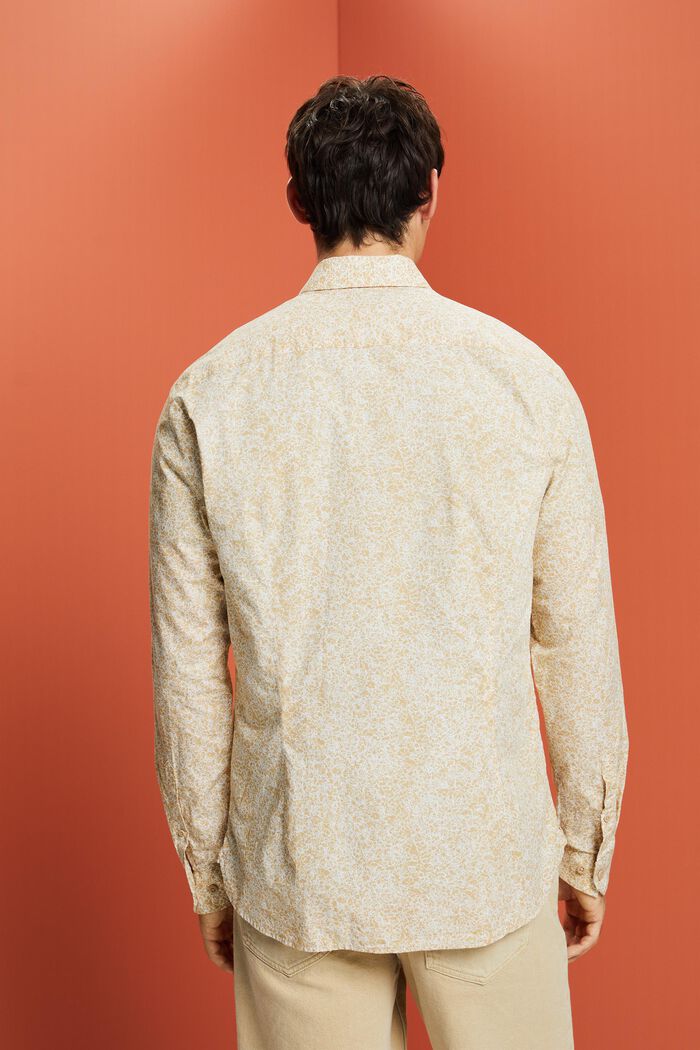 Wzorzysta koszula, 100% bawełny, SAND, detail image number 3