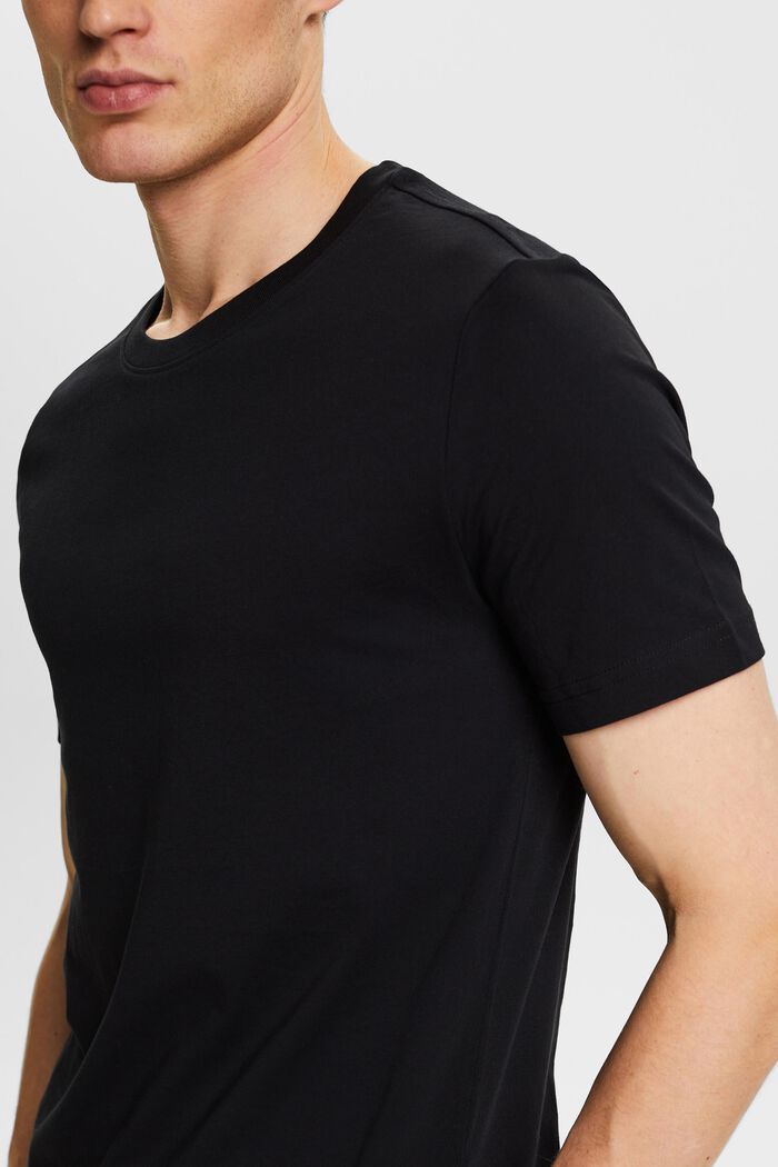 Dżersejowy T-shirt z bawełny organicznej, BLACK, detail image number 2