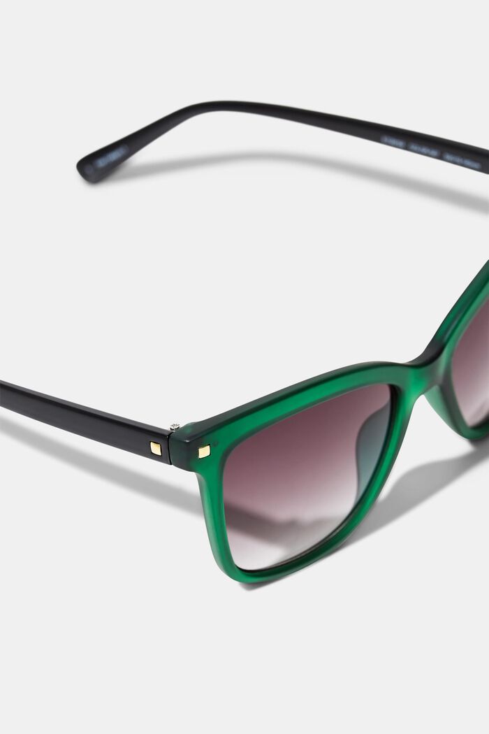 Prostokątne okulary przeciwsłoneczne z nitami, GREEN, detail image number 1