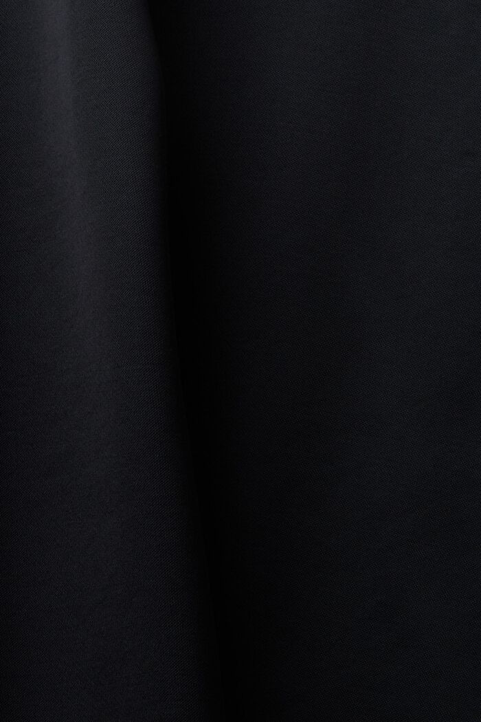 Satynowa bluzka z krótkim rękawem, BLACK, detail image number 6
