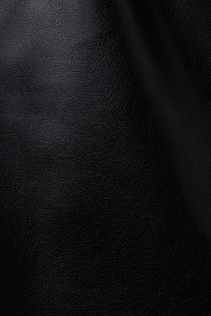 Szorty ze sztucznej skóry, BLACK, detail image number 5