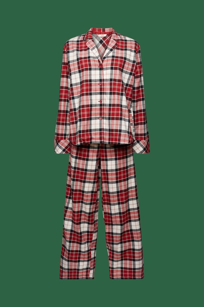 Flanelowa piżama w kratkę, NEW RED, detail image number 5