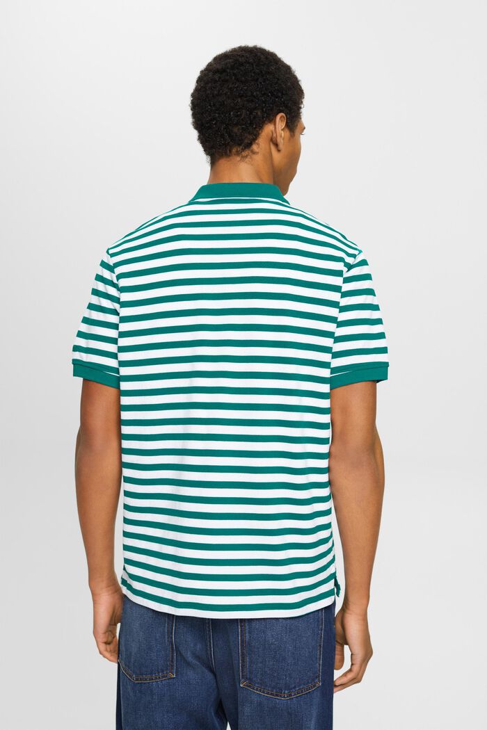 Koszulka polo w paski, slim fit, EMERALD GREEN, detail image number 3