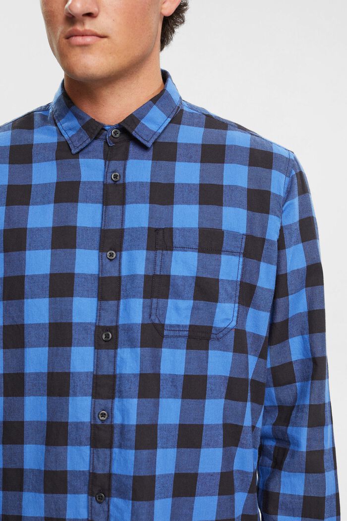 Flanelowa koszula w kratkę vichy ze zrównoważonej bawełny, BLUE, detail image number 0
