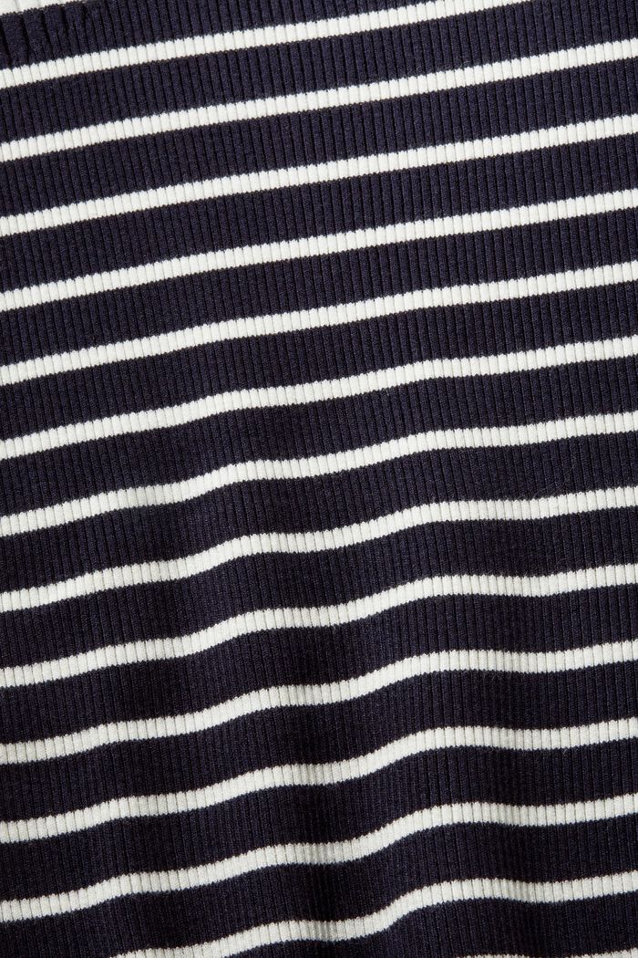 Prążkowany sweter z krótkim rękawem, NAVY, detail image number 5