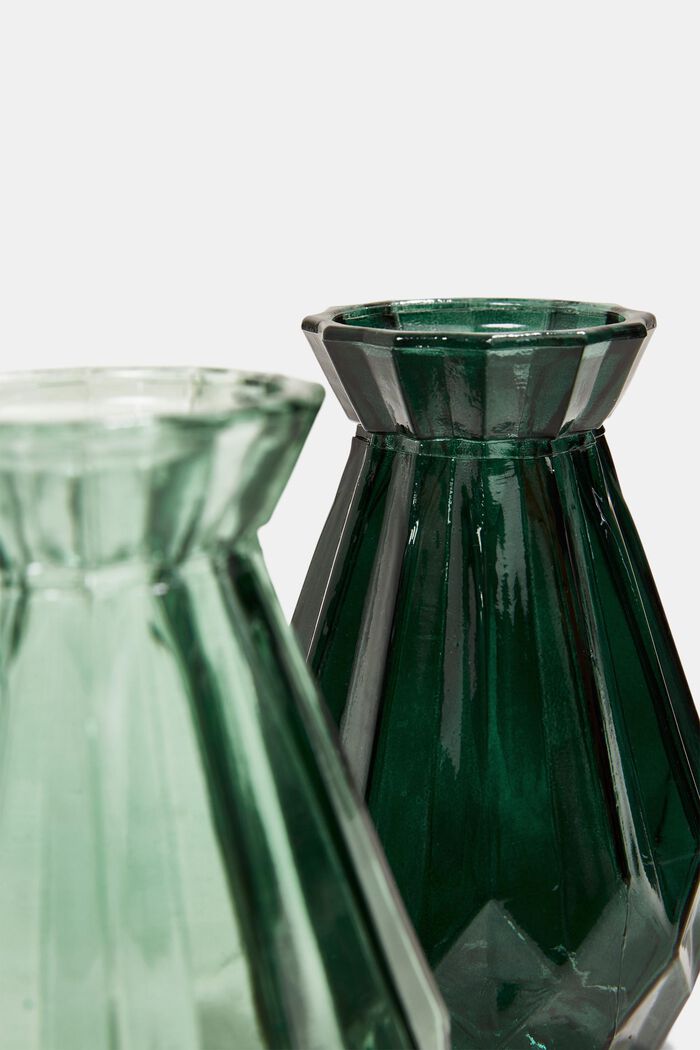 Małe kryształowe wazy, 2 szt., GREEN, detail image number 1