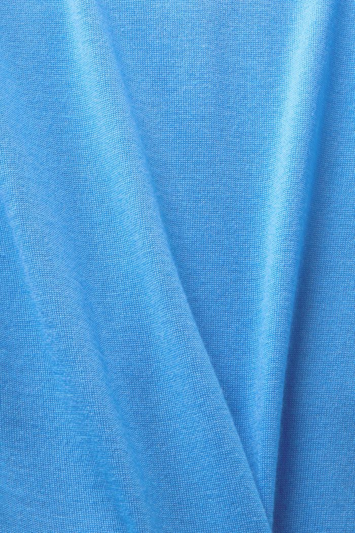 Kaszmirowy sweter z dekoltem w serek, BLUE, detail image number 4