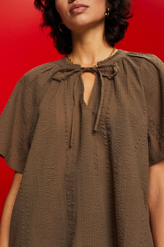 Bawełniana bluzka, KHAKI GREEN, detail image number 2
