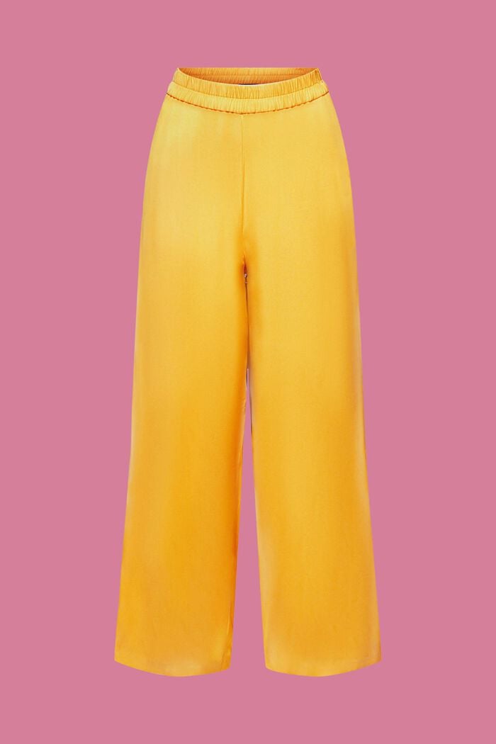 Spodnie z szerokimi nogawkami, LENZING™ ECOVERO™, SUNFLOWER YELLOW, detail image number 7