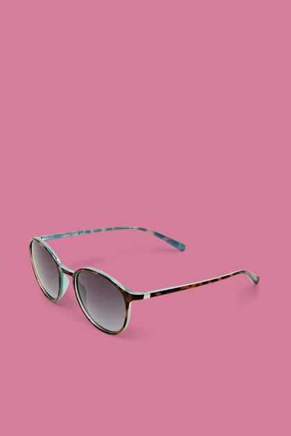 Okrągłe okulary przeciwsłoneczne, oprawki z tworzywa sztucznego
