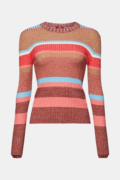 Sweter z prążkowanej dzianiny, LENZING™ ECOVERO™