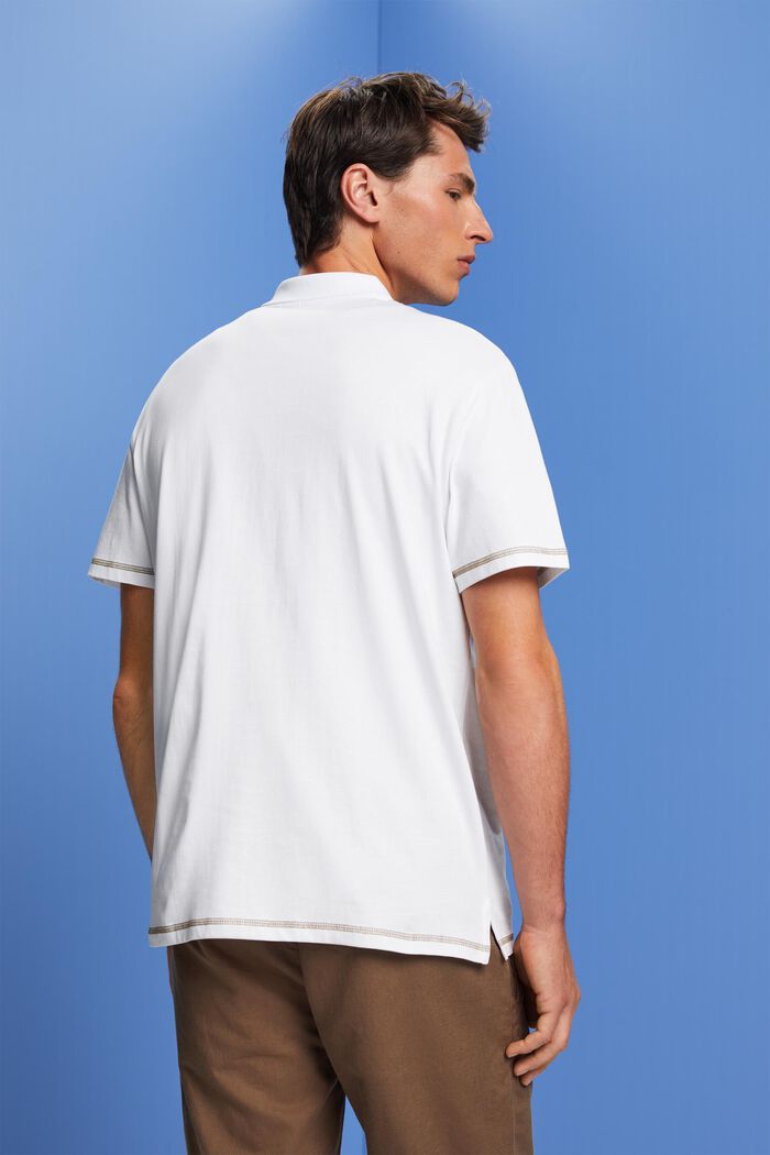 Dżersejowa koszulka polo, 100% bawełny, WHITE, detail image number 3