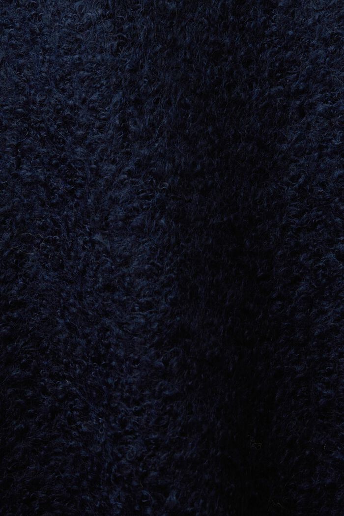 Płaszcz z poskręcanego materiału z domieszką wełny, NAVY, detail image number 5
