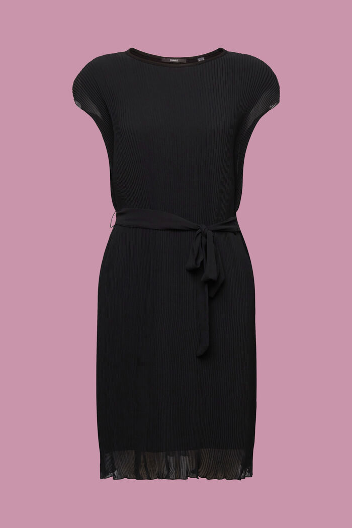 Plisowana sukienka bez rękawów, LENZING™ ECOVERO™, BLACK, detail image number 6