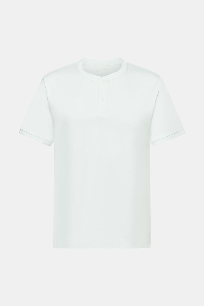 Dżersejowy T-shirt henley, LIGHT AQUA GREEN, detail image number 5