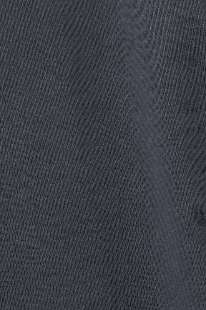 Pudełkowa, bawełniana koszulka, BLACK, detail image number 6
