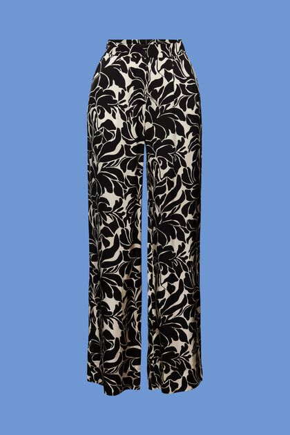 Satynowe spodnie z szerokimi nogawkami, LENZING™ ECOVERO™