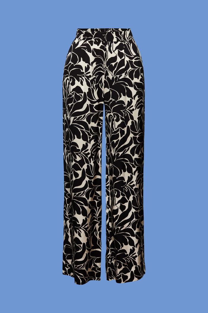 Satynowe spodnie z szerokimi nogawkami, LENZING™ ECOVERO™, WHITE, detail image number 6