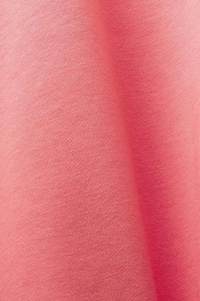 Bluza z okrągłym dekoltem i logo, z bawełny organicznej, PINK, detail image number 5