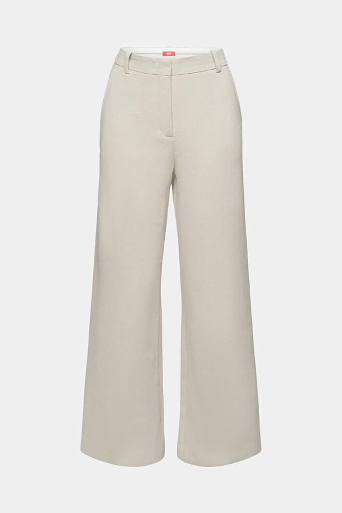 Szerokie spodnie z bawełną ekologiczną, LIGHT GREY, detail image number 6