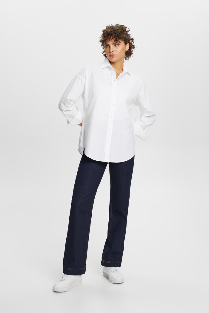 Bluzka koszulowa oversize, WHITE, detail image number 4