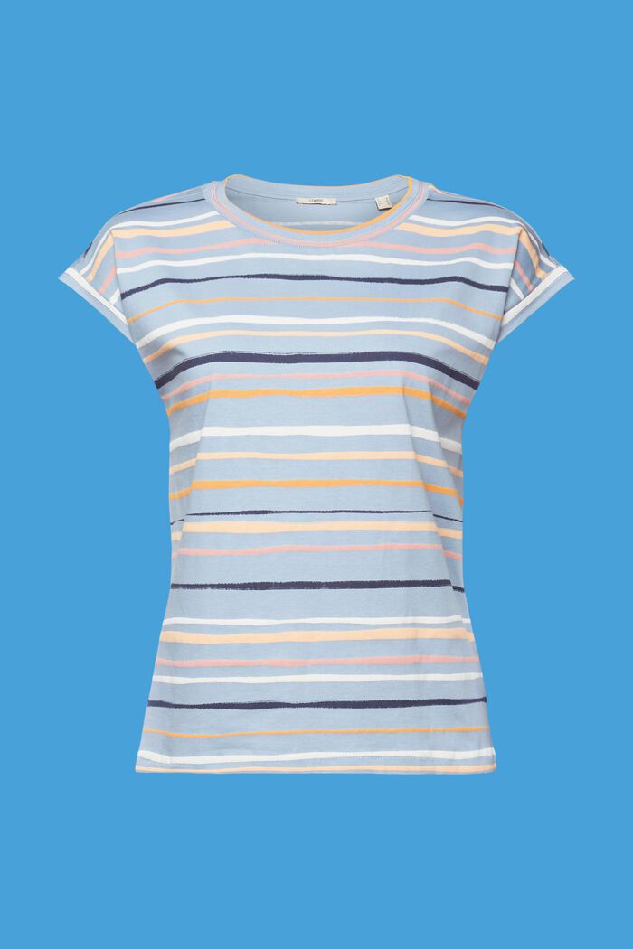 T-shirt w paski, 100% bawełna, LIGHT BLUE LAVENDER, detail image number 6