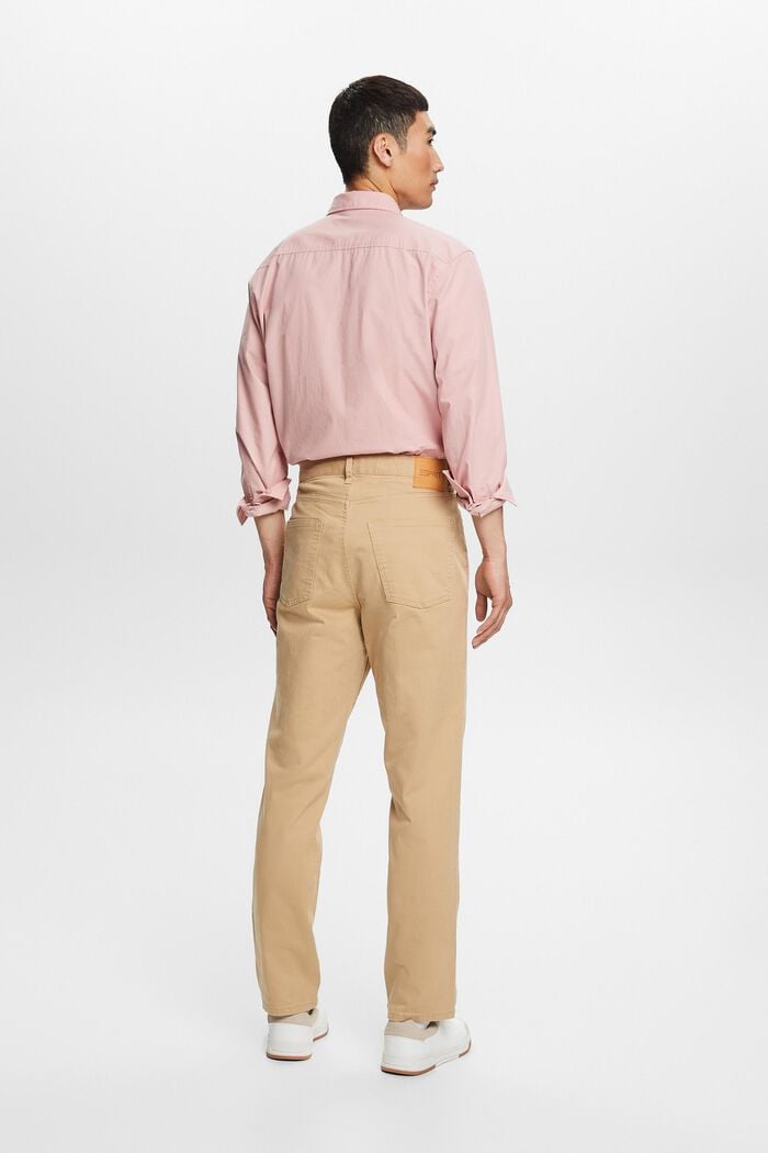 Klasyczne proste spodnie, BEIGE, detail image number 3