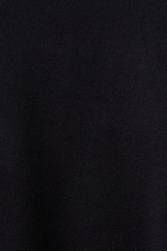 Sweter z okrągłym dekoltem w paski, BLACK, detail image number 6