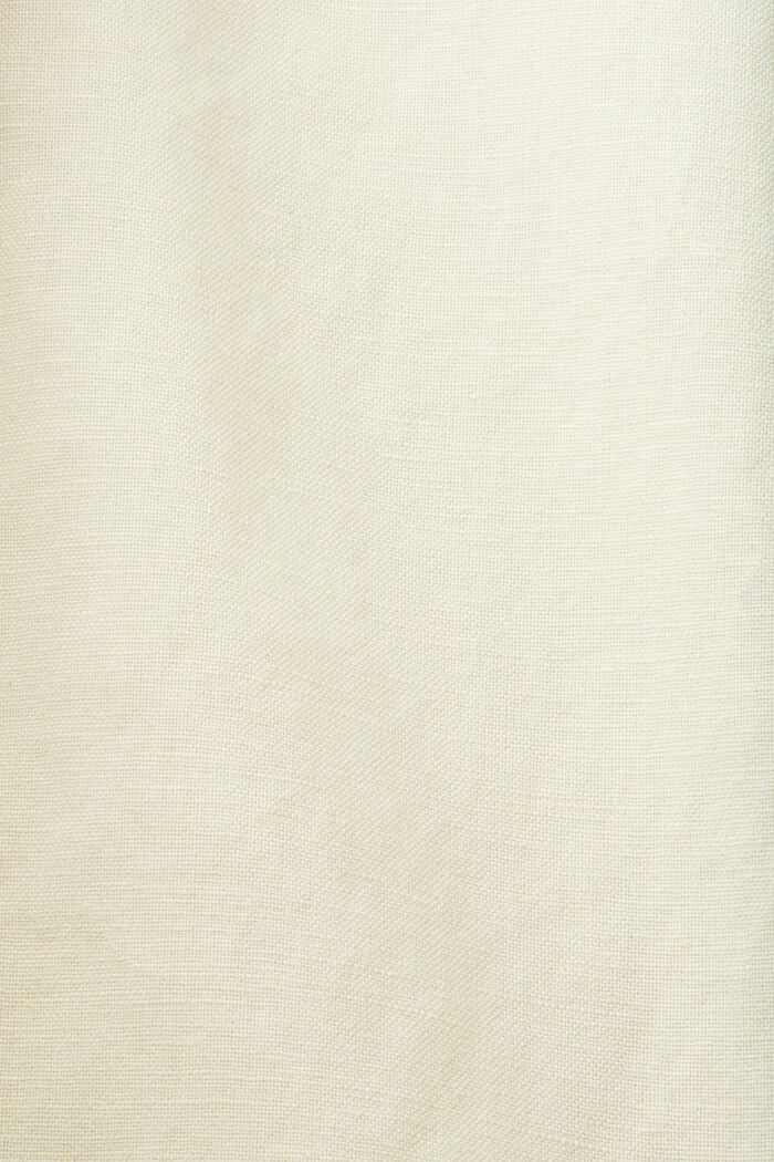Spodnie z mieszanki bawełny i lnu, CREAM BEIGE, detail image number 5