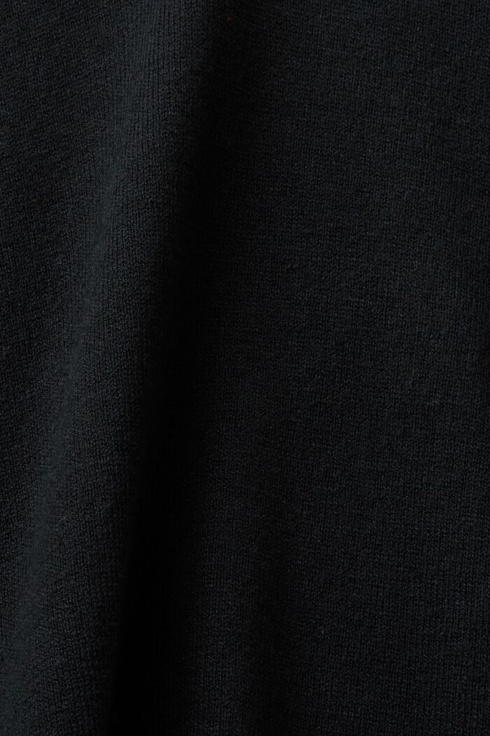 Sweter z dekoltem w serek, BLACK, detail image number 5