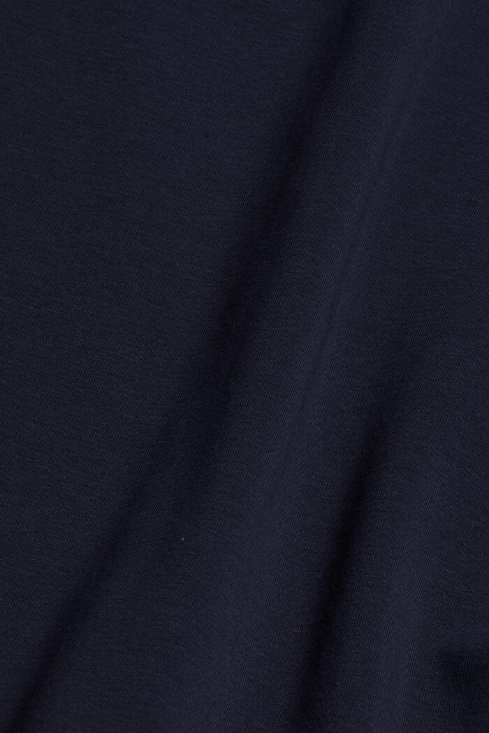 Pudełkowy T-shirt z siateczką, bawełna ekologiczna, NAVY, detail image number 4