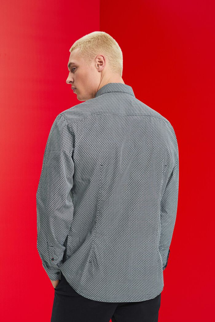 Koszula o fasonie slim fit ze wzorem na całej powierzchni, DARK TEAL GREEN, detail image number 3