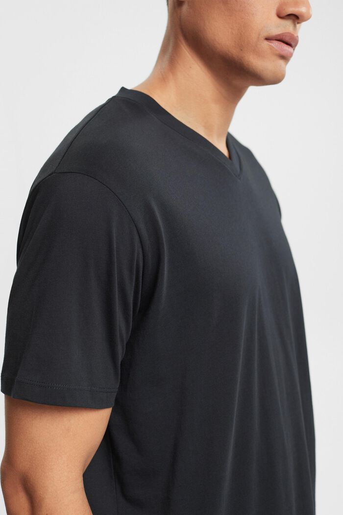 T-shirt z dżerseju, 100% bawełny, BLACK, detail image number 0