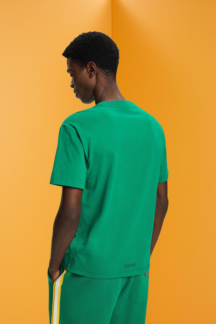 Bawełniany T-shirt z nadrukowanym delfinem, GREEN, detail image number 3