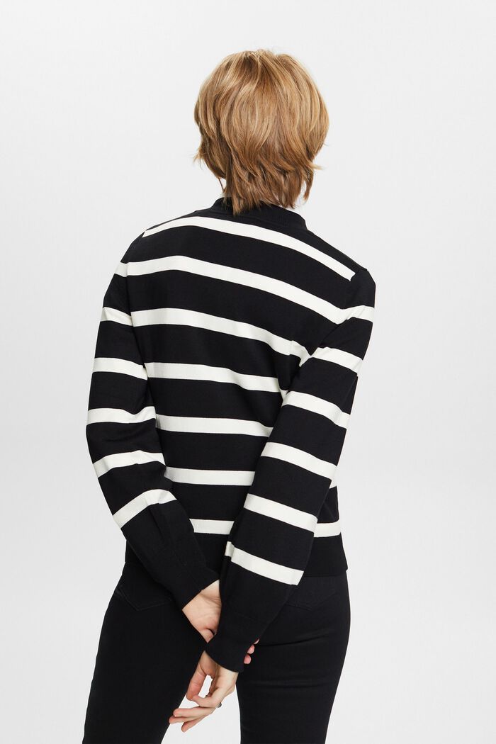 Sweter z okrągłym dekoltem w paski, NEW BLACK, detail image number 3