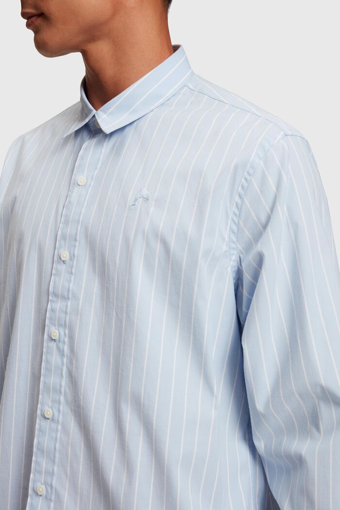 Koszula z popeliny w paski, relaxed fit, WHITE, detail image number 3