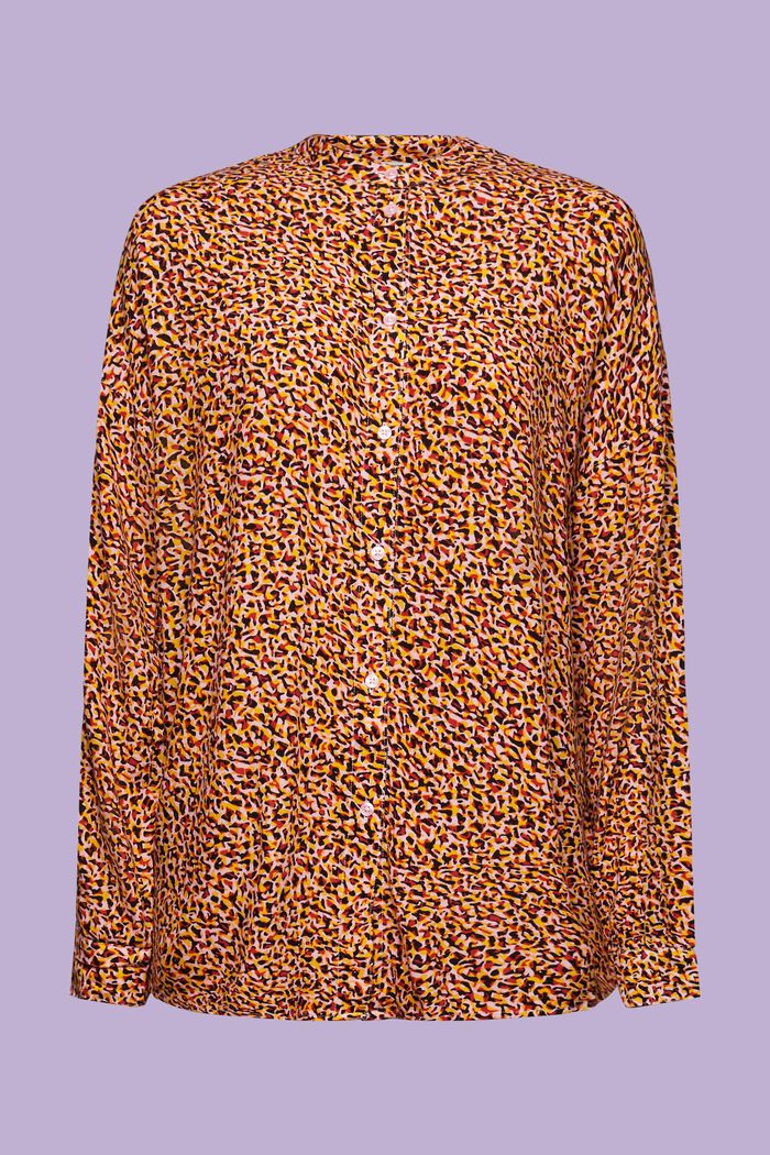 Wzorzysta bluzka, LENZING™ ECOVERO™, NEW BLACK, detail image number 6