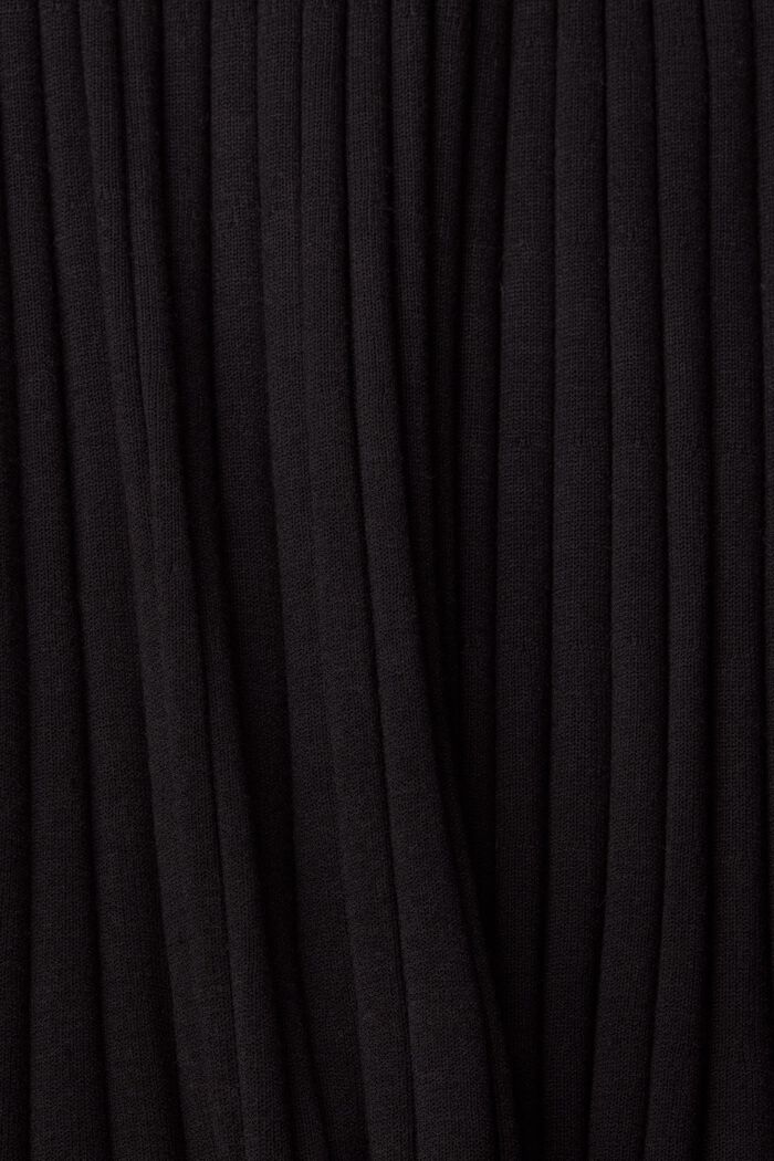 Dzianinowa sukienka z paskiem, LENZING™ ECOVERO™, BLACK, detail image number 6