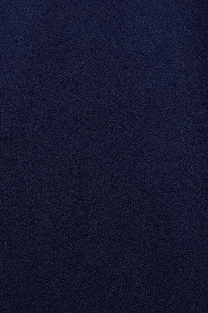 Bluzka ze streczem z nieobszytymi brzegami, DARK BLUE, detail image number 4