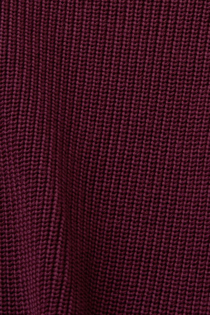 Kardigan bez rękawów, 100% bawełny, AUBERGINE, detail image number 5