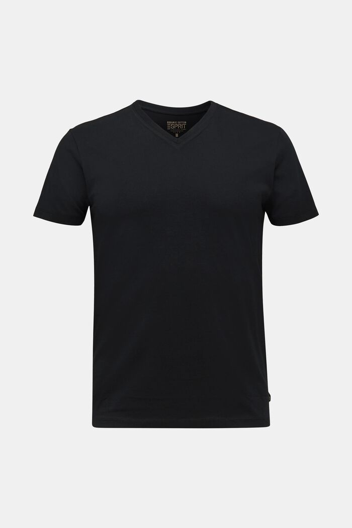 Jerseyowa koszulka w 100% z bawełny, BLACK, overview