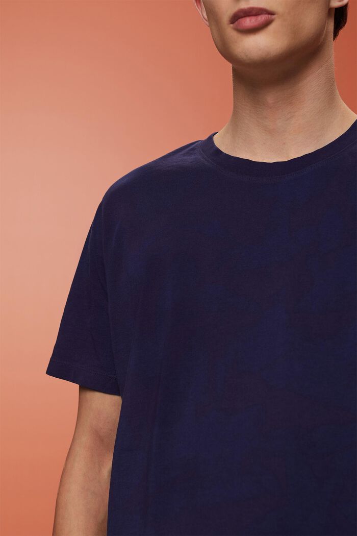 T-shirt z okrągłym dekoltem, 100% bawełny, DARK BLUE, detail image number 2