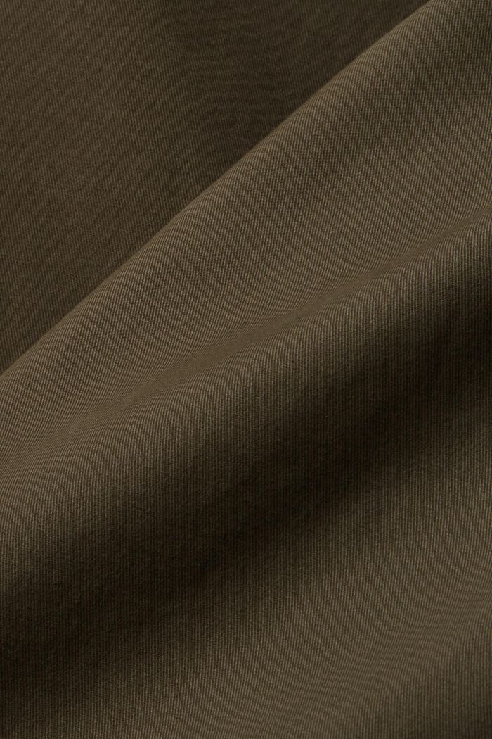 Spodnie chino z twillu bawełnianego, slim, DARK KHAKI, detail image number 5