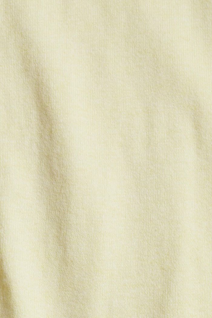 Kardigan z mieszanki z bawełną ekologiczną, PASTEL YELLOW, detail image number 4