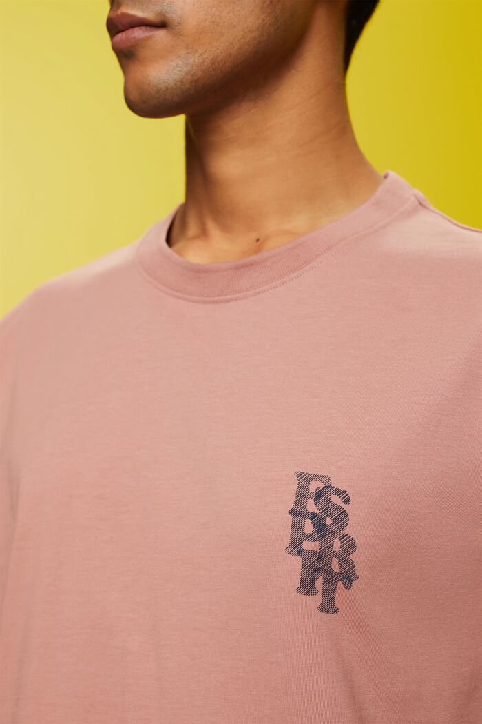 T-shirt z logo, 100% bawełna, DARK OLD PINK, detail image number 2