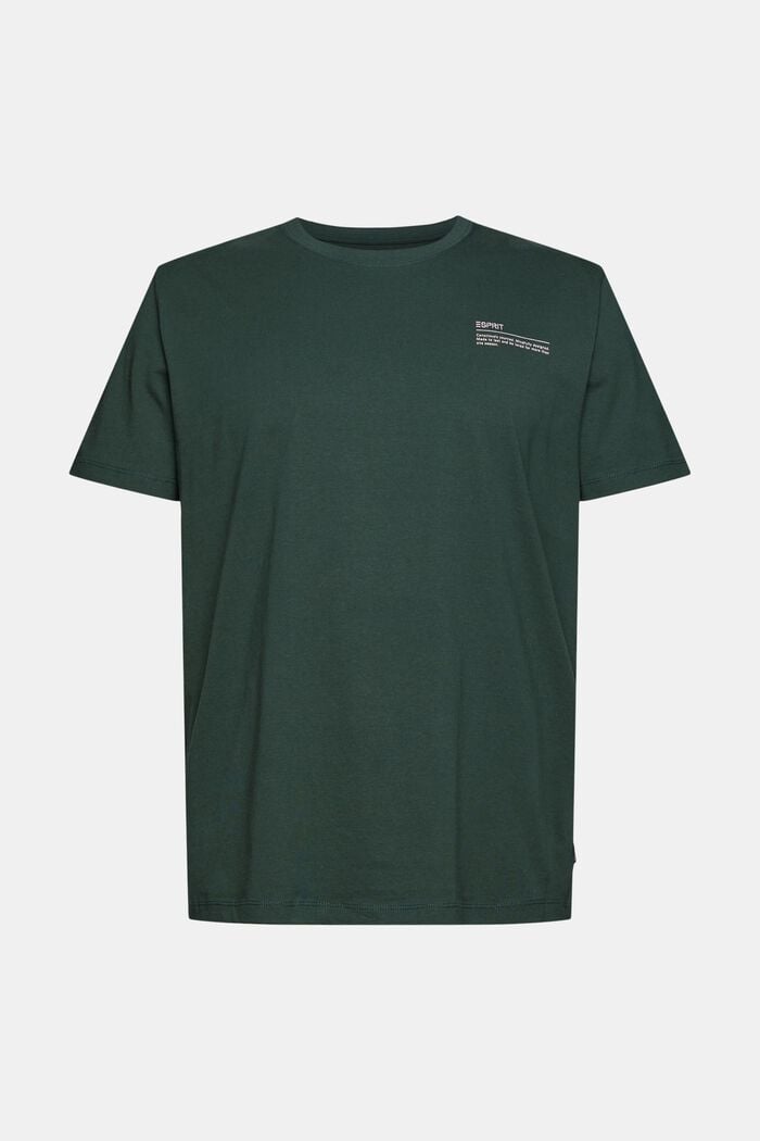 Dżersejowy T-shirt z nadrukiem, 100% bawełny ekologicznej, TEAL BLUE, detail image number 7