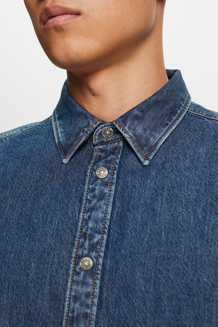 Dżinsowa koszula, 100% bawełny, BLUE MEDIUM WASHED, detail image number 2