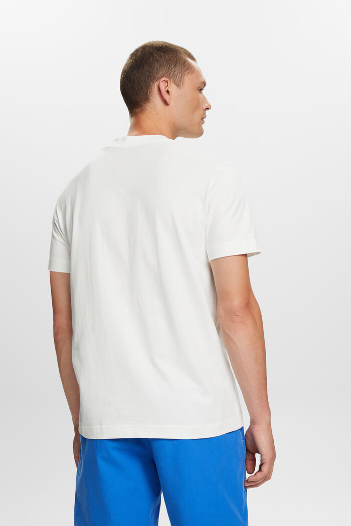 Bawełniany T-shirt z nadrukowanym logo, OFF WHITE, detail image number 3