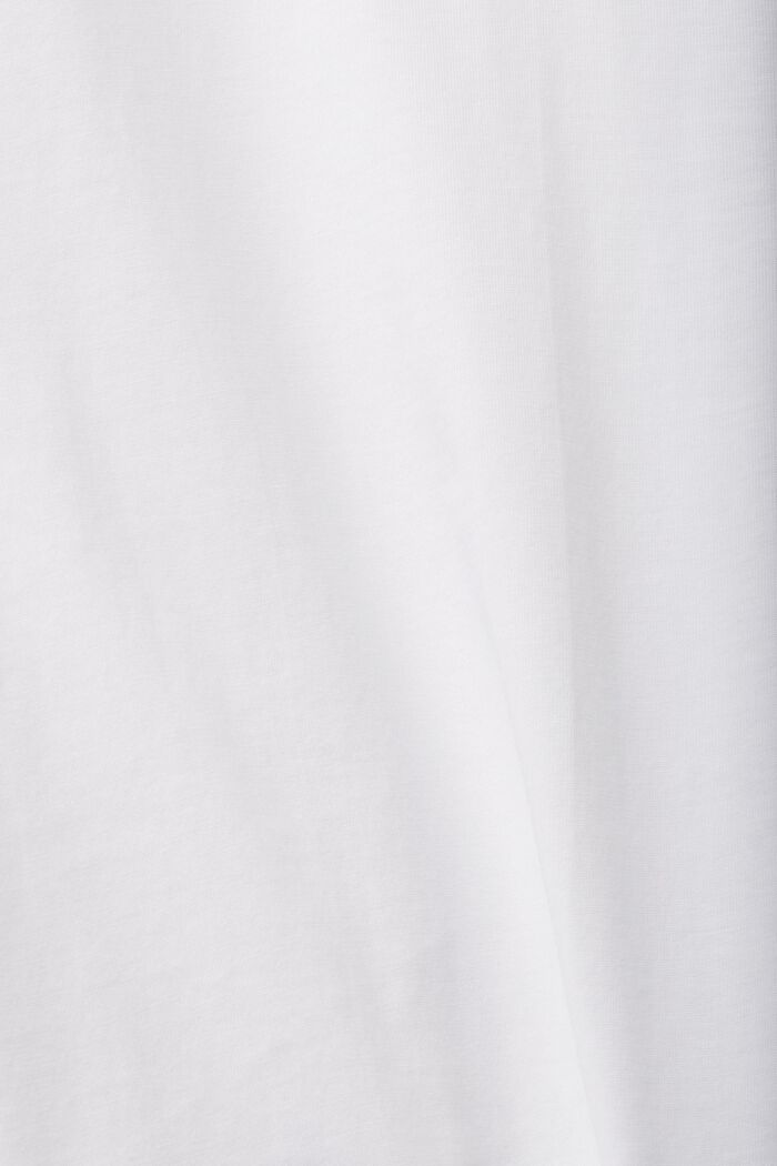 T-shirt z okrągłym dekoltem z dżerseju, WHITE, detail image number 5